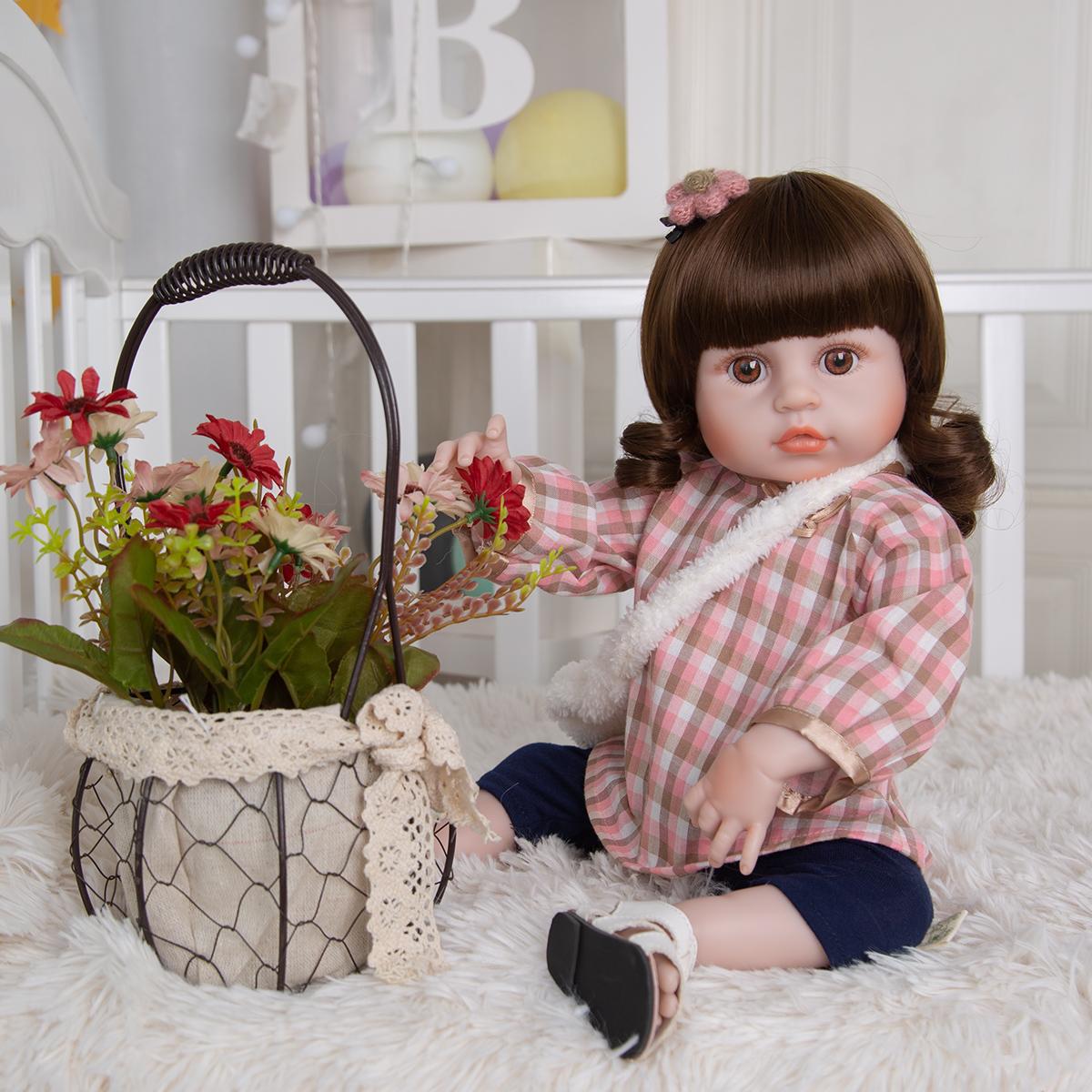 Полностью силиконовая 19-дюймовая возрожденная кукла Реалистичный ребенок Кукла малыш кукла игрушки с аксессуарами для волос для подарков на день рождения детей
Полностью силиконовая 19-дюймовая возрожденная кукла Реалистичный ребенок Кукла малыш кукла игрушки с аксессуарами для волос для подарков на день рождения детей