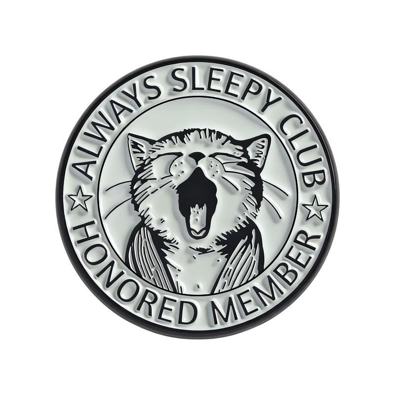 Always Sleepy Club Enamel Pin Cute Yawning Cat Honored Member Cute Animal Brooch Lapel Badge Fashion Jewelry Gift for Friends
Always Sleepy Club Enamel Pin Cute Yawning Cat Honored Member Cute Animal Brooch Lapel Badge Fashion Jewelry Gift for Friends