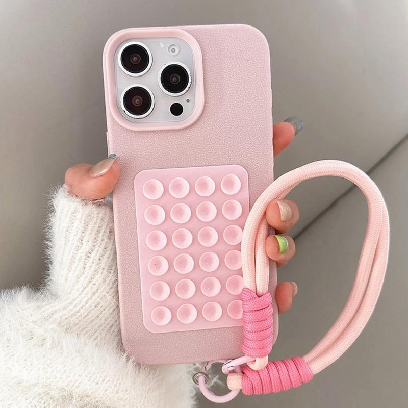 Suction Cup Stand Litchi Pattern Phone Case For iPhone 16 15 14 13 12 11 Pro Max Plus XS XR With Lanyard Rope Soft Bumper Cover For iPhone 13&Silicon
Suction Cup Stand Litchi Pattern Phone Case For iPhone 16 15 14 13 12 11 Pro Max Plus XS XR With Lanyard Rope Soft Bumper Cover For iPhone 13&Silicon