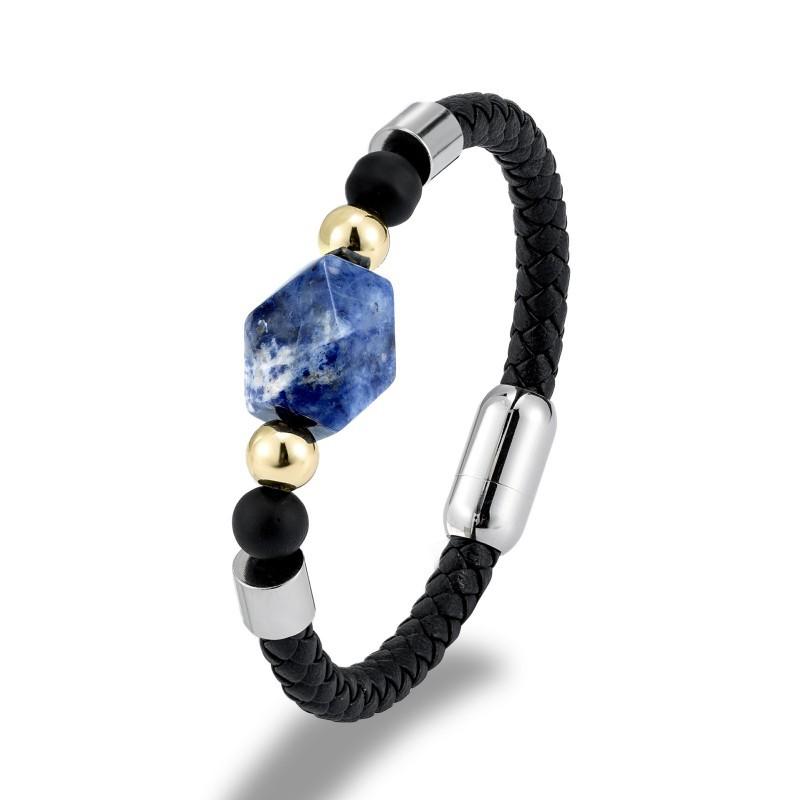 Trendy Cool Black Leather Rope Natural Stone Bracelet Contrasting Color Bead Decoration Niche Design Internet Famous Personalized Jewelry
Trendy Cool Black Leather Rope Natural Stone Bracelet Contrasting Color Bead Decoration Niche Design Internet Famous Personalized Jewelry