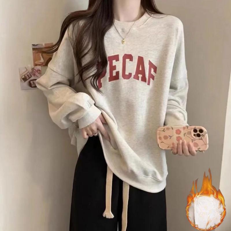 New Lazy Style Round Neck Sweatshirt for Women for Autumn and Winter, Korean Style, Versatile Loose Top Coat Plus Velvet Sweatshirt M
New Lazy Style Round Neck Sweatshirt for Women for Autumn and Winter, Korean Style, Versatile Loose Top Coat Plus Velvet Sweatshirt M