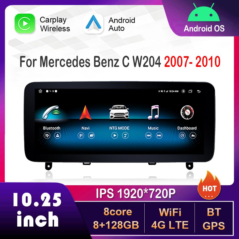 10.25 inch for Mercedes Benz C W204 2007- 2010 NTG 4.0 System Android Car Radio Multimedia Player GPS 4G WiFi HD Touch Screen
10.25 inch for Mercedes Benz C W204 2007- 2010 NTG 4.0 System Android Car Radio Multimedia Player GPS 4G WiFi HD Touch Screen