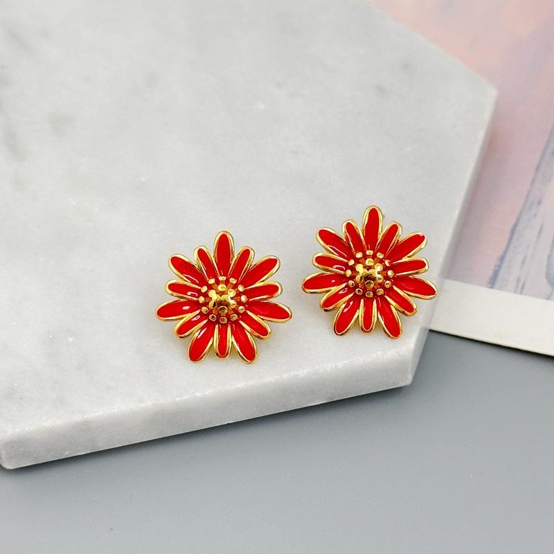 Trendy Sweet Design Earrings Women S Handmade Drip Glaze Small Daisy Flower Stud Earrings
Trendy Sweet Design Earrings Women S Handmade Drip Glaze Small Daisy Flower Stud Earrings
