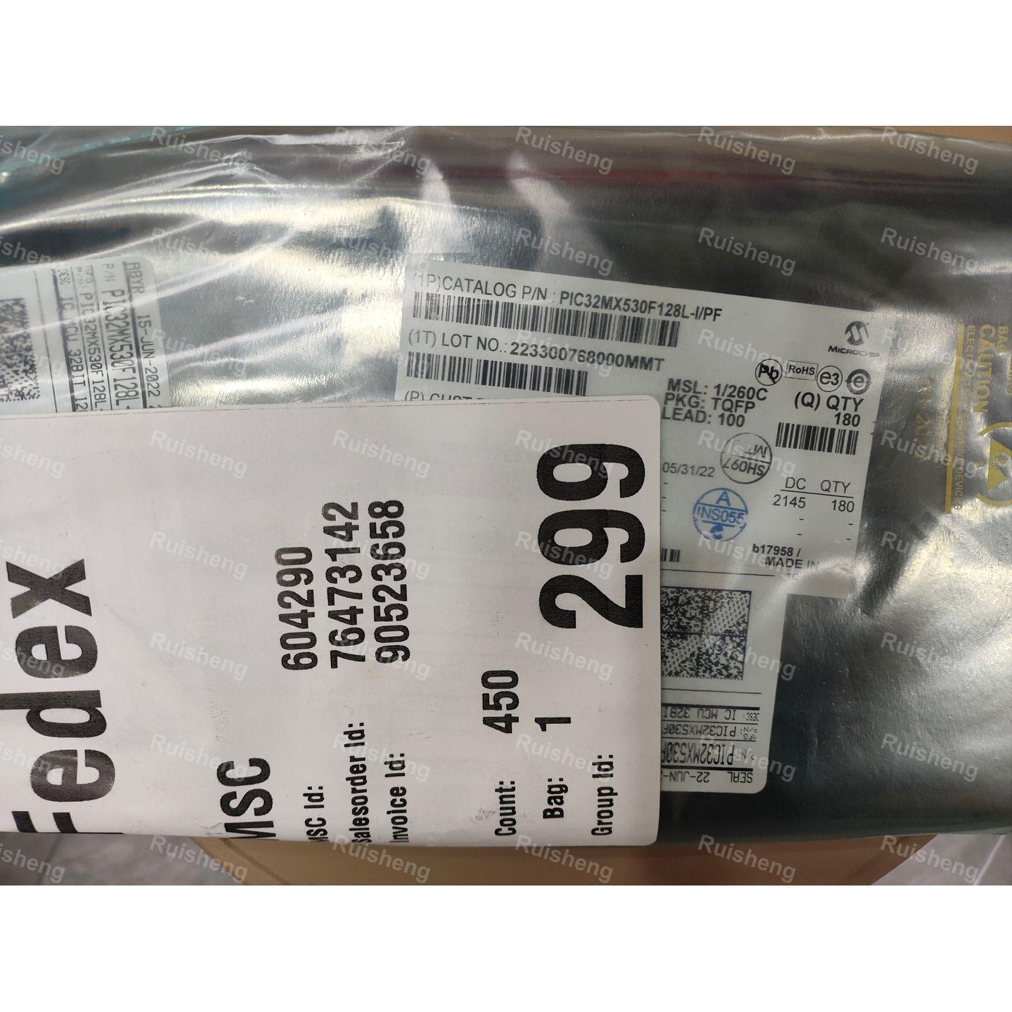 5PCS PIC32MX530F128L-I/PF Microcontroller, 32-bit, HMI, PIC32, 50MHz, 128KB, 16KB, 100-pin, TQFP
5PCS PIC32MX530F128L-I/PF Microcontroller, 32-bit, HMI, PIC32, 50MHz, 128KB, 16KB, 100-pin, TQFP