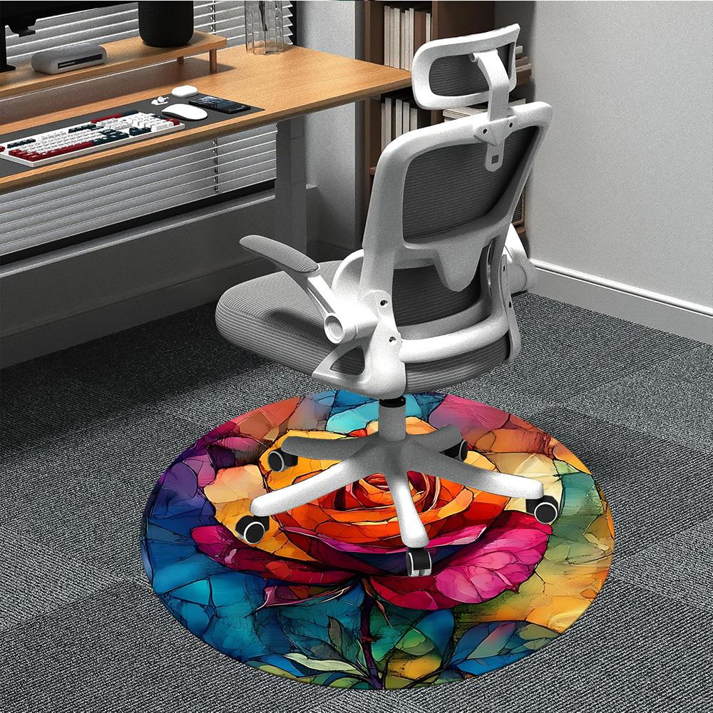 1pc Rose Bloom Office Round Area Rug, Indoor Mat Suitable ForOffice, Under Office Chairs Bedroom Living Room Home Decor, Room Deco, D093 80cm by 80cm
1pc Rose Bloom Office Round Area Rug, Indoor Mat Suitable ForOffice, Under Office Chairs Bedroom Living Room Home Decor, Room Deco, D093 80cm by 80cm