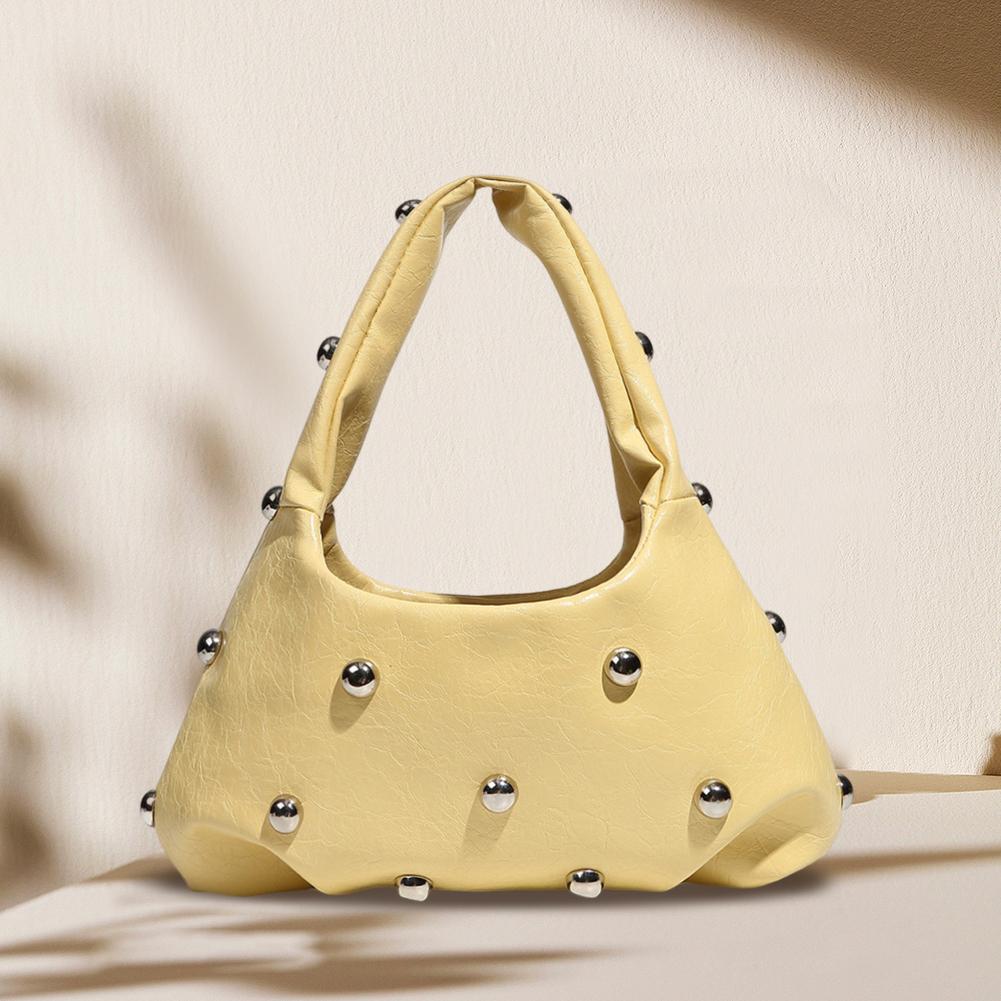 Women PU Studded Shoulder Bag Hasp Closure Punk Underarm Bag Rivet Shoulder Purse Vintage Carrying Bag Slouchy Handbag жовтий
Women PU Studded Shoulder Bag Hasp Closure Punk Underarm Bag Rivet Shoulder Purse Vintage Carrying Bag Slouchy Handbag жовтий