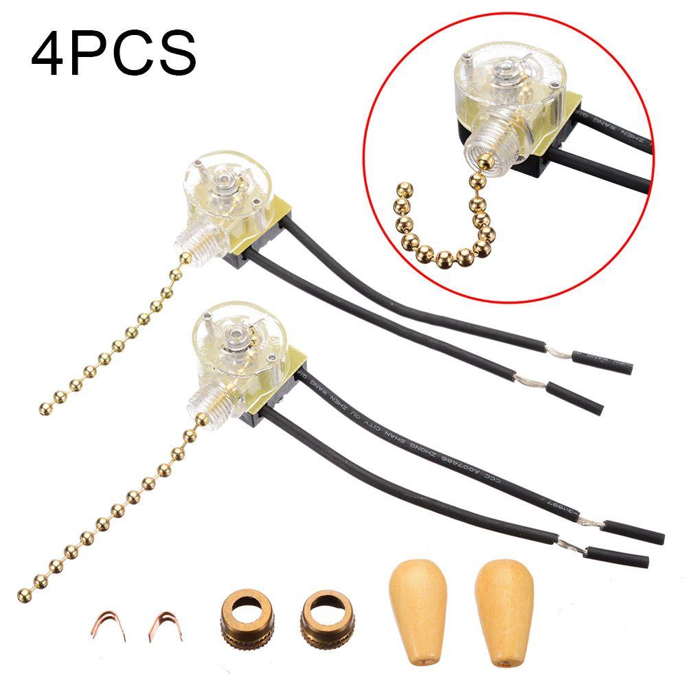 4PCS Home Ceiling Fan Wall Light Pull Chain Switch Replacement Parts Cord Switch Pull Rope Switch
4PCS Home Ceiling Fan Wall Light Pull Chain Switch Replacement Parts Cord Switch Pull Rope Switch