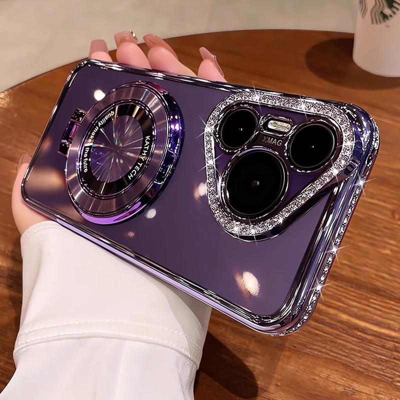 The Rhinestone Magnetic Bracket Is Suitable For Pura70pro+phone Case P70 New Electroplating High-end Mate60 Mate30 аеро
The Rhinestone Magnetic Bracket Is Suitable For Pura70pro+phone Case P70 New Electroplating High-end Mate60 Mate30 аеро