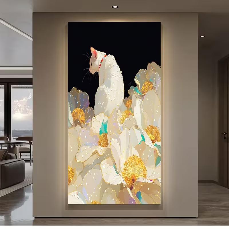 Cat flower poster without frame 20x40cm No Framed
Cat flower poster without frame 20x40cm No Framed