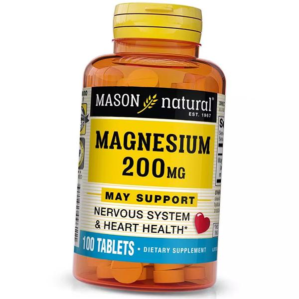 Магній, Magnesium 200, Mason Natural 100таб (36529068) 100tab
Магній, Magnesium 200, Mason Natural 100таб (36529068) 100tab