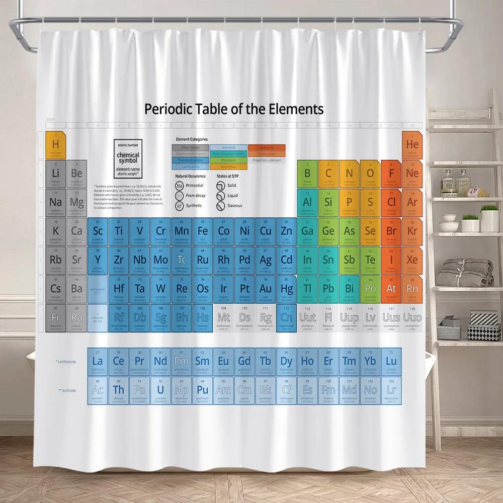 Vikama Периодическая таблица Занавеска для душа Современная Интересная Декор для дома Полиэстер Занавеска для душа Занавеска-перегородка W60H190(CM)-1 Pcs
Vikama Периодическая таблица Занавеска для душа Современная Интересная Декор для дома Полиэстер Занавеска для душа Занавеска-перегородка W60H190(CM)-1 Pcs