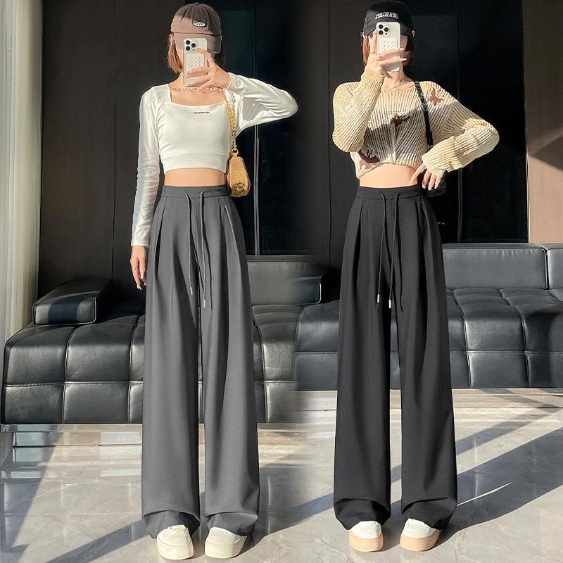 Draped Suit Pants for Women New Straight and Loose High Waist Slimming Black Wide-leg Pants for Women 2XL сірий
Draped Suit Pants for Women New Straight and Loose High Waist Slimming Black Wide-leg Pants for Women 2XL сірий