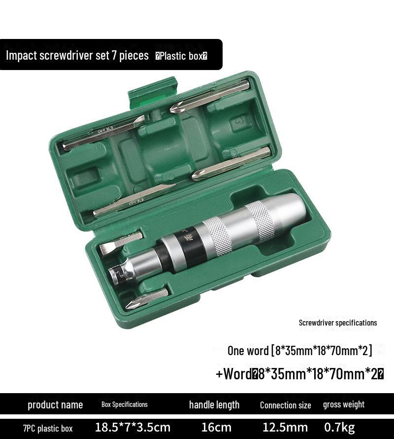 Набор ручных ударных отверток, 7 предметов — для удаления неподатливых винтов и сломанных головок 7-piece set
Набор ручных ударных отверток, 7 предметов — для удаления неподатливых винтов и сломанных головок 7-piece set