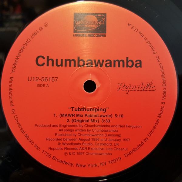 12inch Record CHUMBAWAMBA - Tubthumping U1256157 Universal Recor 1997 US Dance & Electronica Used
12inch Record CHUMBAWAMBA - Tubthumping U1256157 Universal Recor 1997 US Dance & Electronica Used