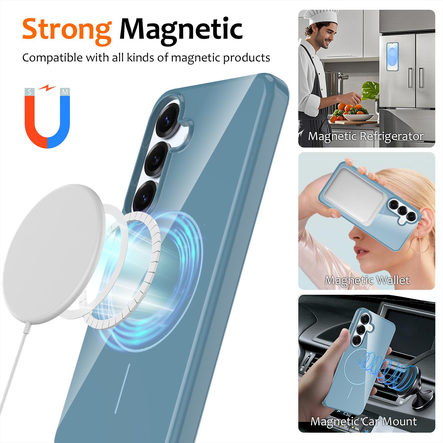 For Samsung Galaxy S24+ Magnetic Case Compatible with MagSafe TPU Phone Back Cover with Lanyard White
For Samsung Galaxy S24+ Magnetic Case Compatible with MagSafe TPU Phone Back Cover with Lanyard White