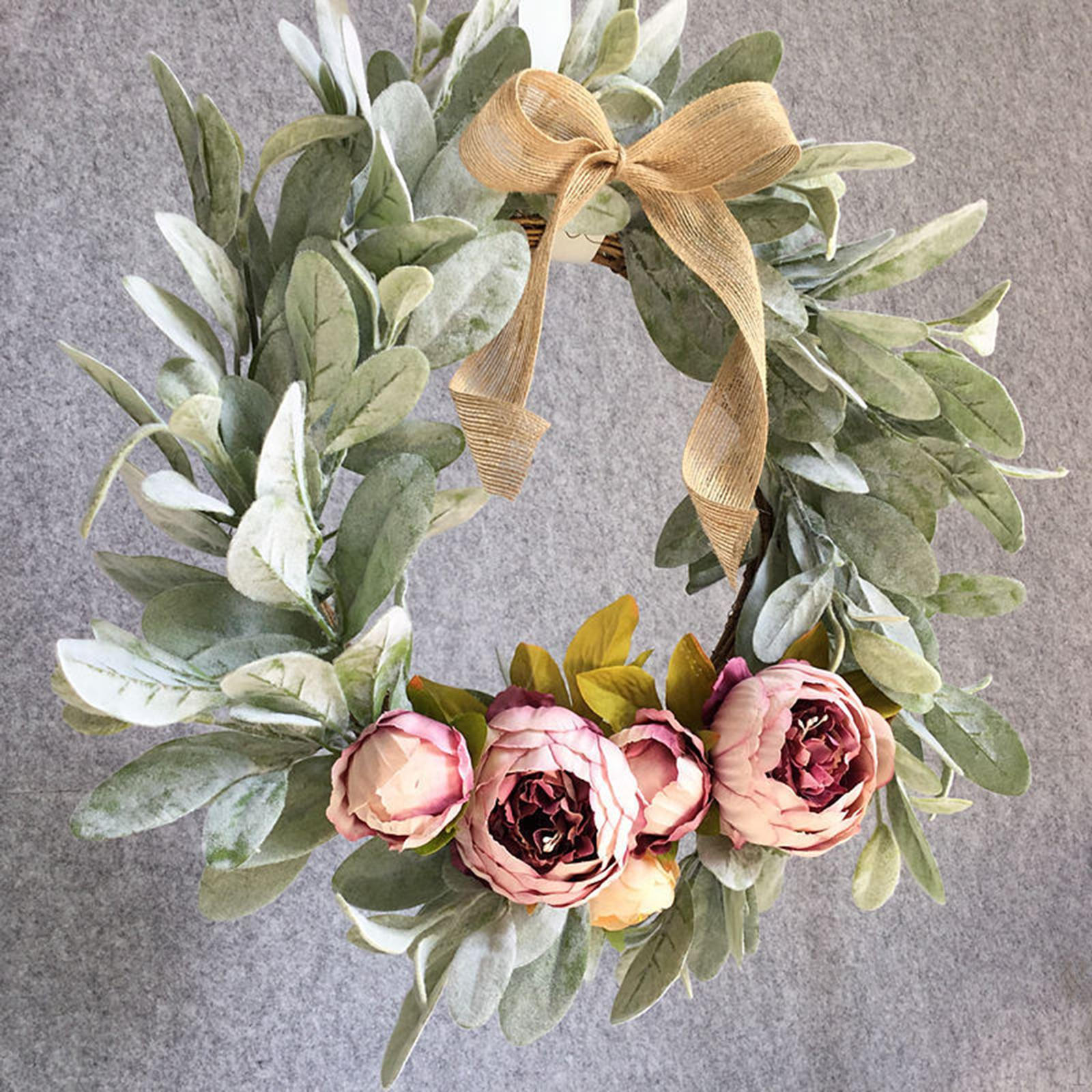 Peony Wreath Floral Garland Hanging with Green Leaves Ornament, , Garden and Party
Peony Wreath Floral Garland Hanging with Green Leaves Ornament, , Garden and Party