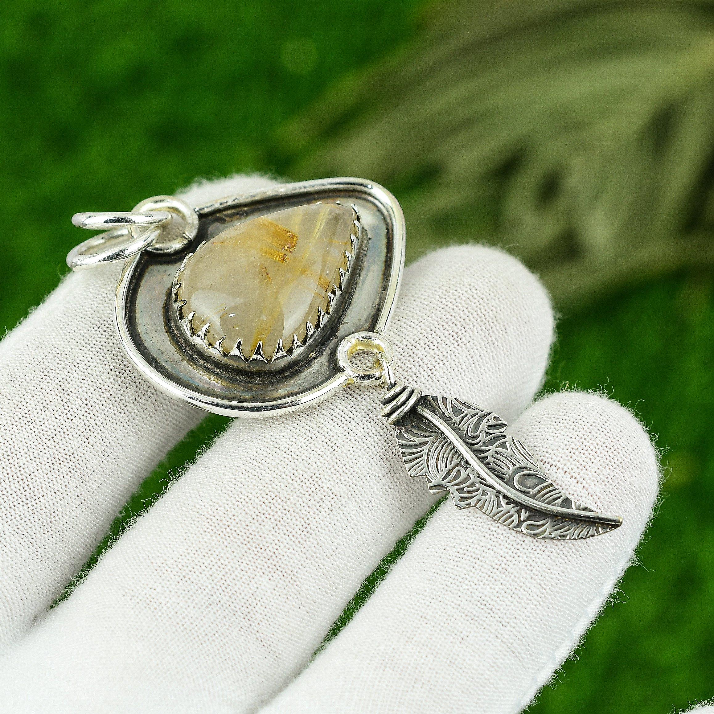 Womens day Deal 925 Silver Natural Golden Rutile Anniversary Daughter Pendant
Womens day Deal 925 Silver Natural Golden Rutile Anniversary Daughter Pendant