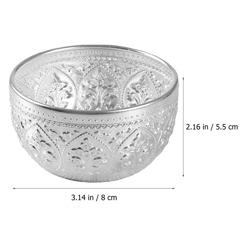 Thai Small Tin Bowl Carved Water Offering Bowl Essential Oil Spa Massage Storage Vintage Design Massage Essential Oil Container
Thai Small Tin Bowl Carved Water Offering Bowl Essential Oil Spa Massage Storage Vintage Design Massage Essential Oil Container