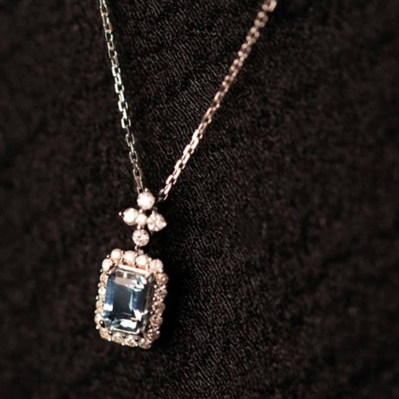 CAOSHI New Trendy Square Necklace for Women Exquisite Light Blue Zirconia Accessories Fine Engagement Confession Jewelry Gifts 45cm
CAOSHI New Trendy Square Necklace for Women Exquisite Light Blue Zirconia Accessories Fine Engagement Confession Jewelry Gifts 45cm