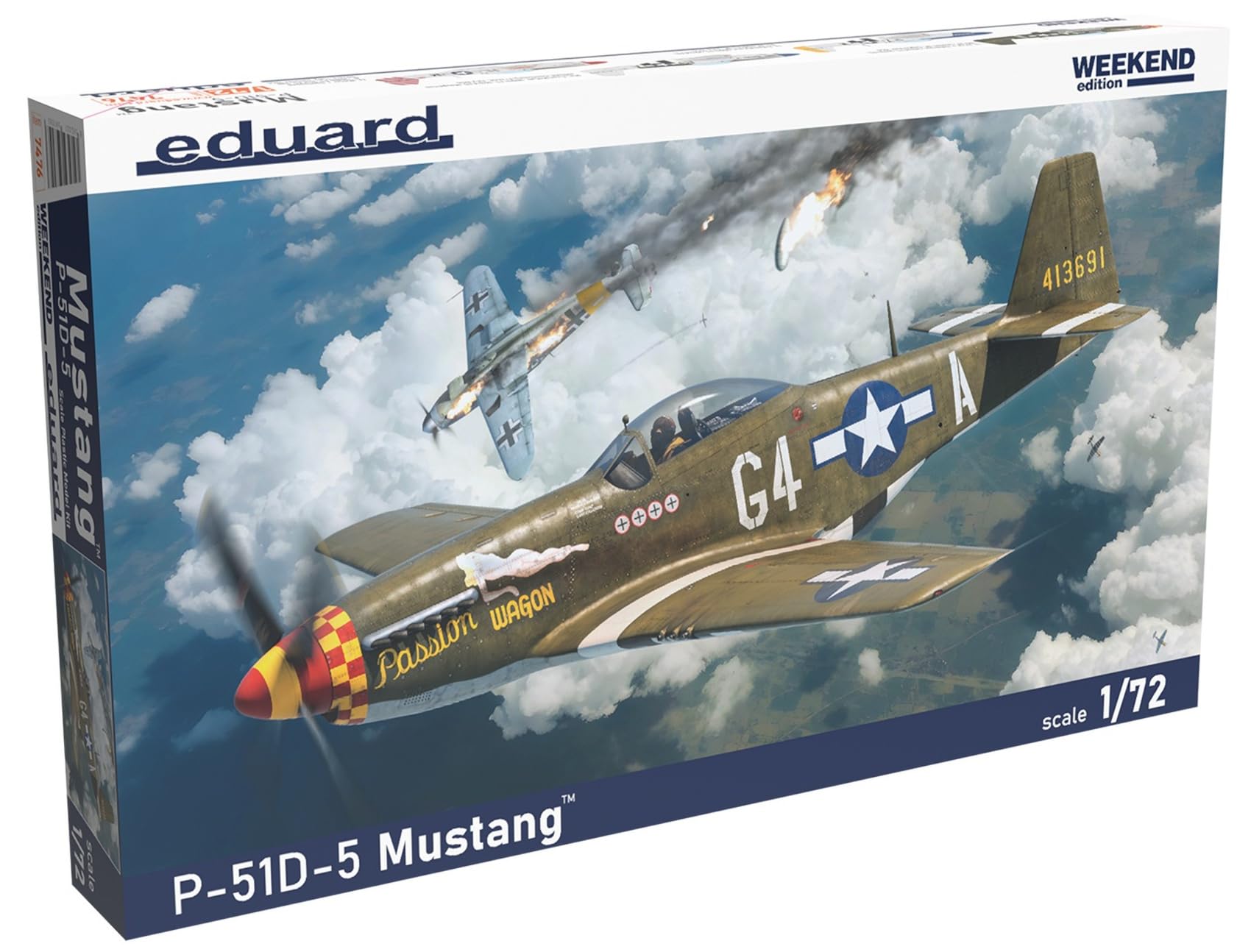 Eduard 1/72 Weekend Edition P-51D-5 Plastic Model Kit EDU7476 (Airplane)
Eduard 1/72 Weekend Edition P-51D-5 Plastic Model Kit EDU7476 (Airplane)