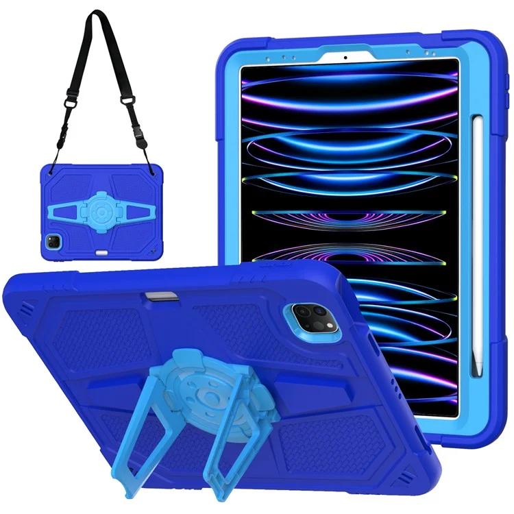 For iPad Pro 11-inch (2018) (2020) (2021) (2022) Air (2020) (2022) Case with Strap, PC + Silicone Kickstand Tablet Cover
For iPad Pro 11-inch (2018) (2020) (2021) (2022) Air (2020) (2022) Case with Strap, PC + Silicone Kickstand Tablet Cover