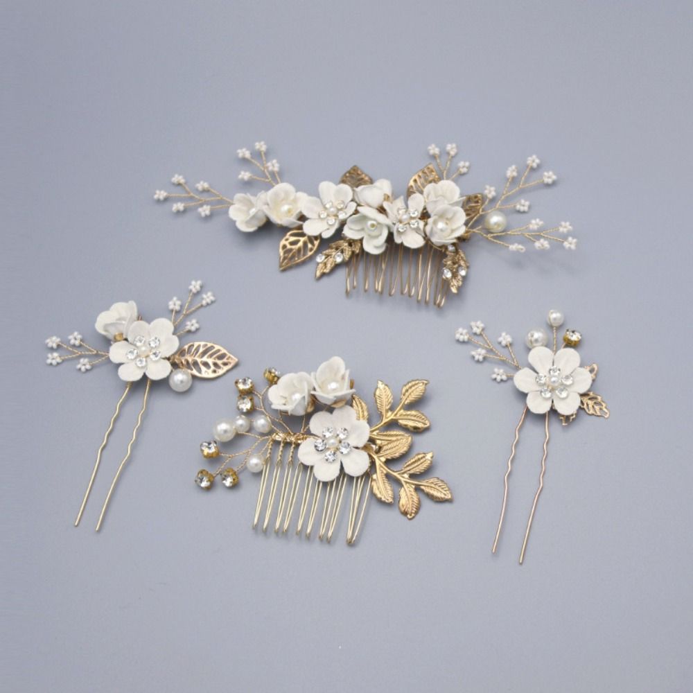 4 Pcs/Set Exquisite Flower Pearl Headpiece Handmade Hair Comb Trendy Wedding Tiara Prom розовый
4 Pcs/Set Exquisite Flower Pearl Headpiece Handmade Hair Comb Trendy Wedding Tiara Prom розовый