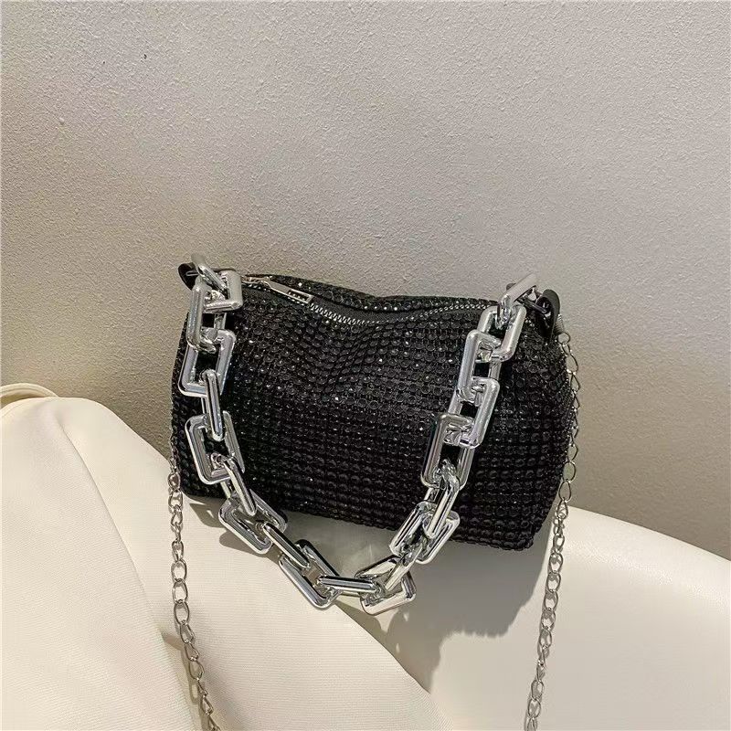 Rhinestone Bucket Bag,Glitter Chain Prom Purse,Women s Mini Crossbody Bag One size чорний
Rhinestone Bucket Bag,Glitter Chain Prom Purse,Women s Mini Crossbody Bag One size чорний