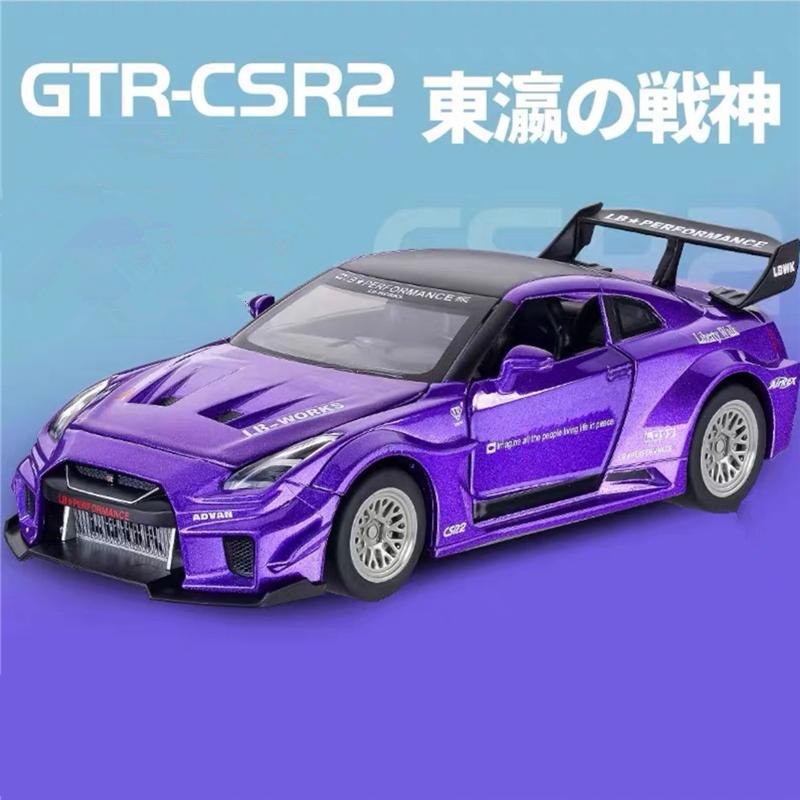 1:32 Skyline Ares Nissan GTR CSR2 Модель спортивного автомобиля из сплава Литой металл Модель гоночного автомобиля Имитация звука и света Детская игрушка Подарок фиолетовый
1:32 Skyline Ares Nissan GTR CSR2 Модель спортивного автомобиля из сплава Литой металл Модель гоночного автомобиля Имитация звука и света Детская игрушка Подарок фиолетовый