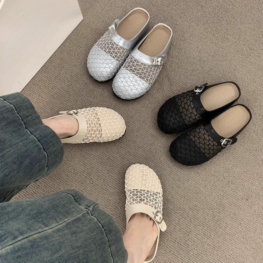 Niche hollow breathable mesh yarn bag head half slippers female summer wear a pedal thick bottom fishing net 35 срібний
Niche hollow breathable mesh yarn bag head half slippers female summer wear a pedal thick bottom fishing net 35 срібний