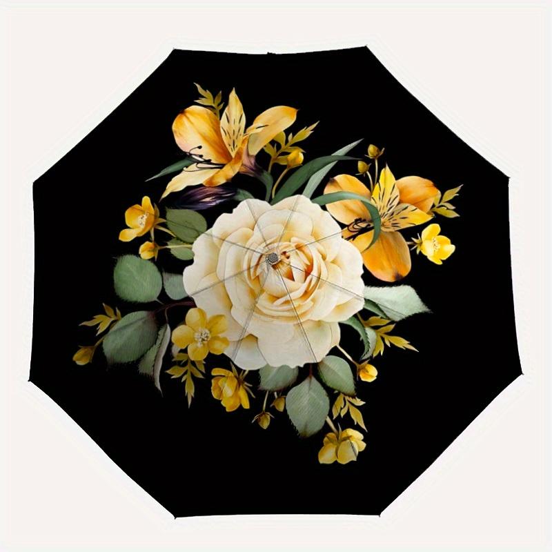 1pc White Rose Automatic Open/close Folding Umbrella, Compact Portable Travel Umbrella,Durable Construction yy250814130
1pc White Rose Automatic Open/close Folding Umbrella, Compact Portable Travel Umbrella,Durable Construction yy250814130