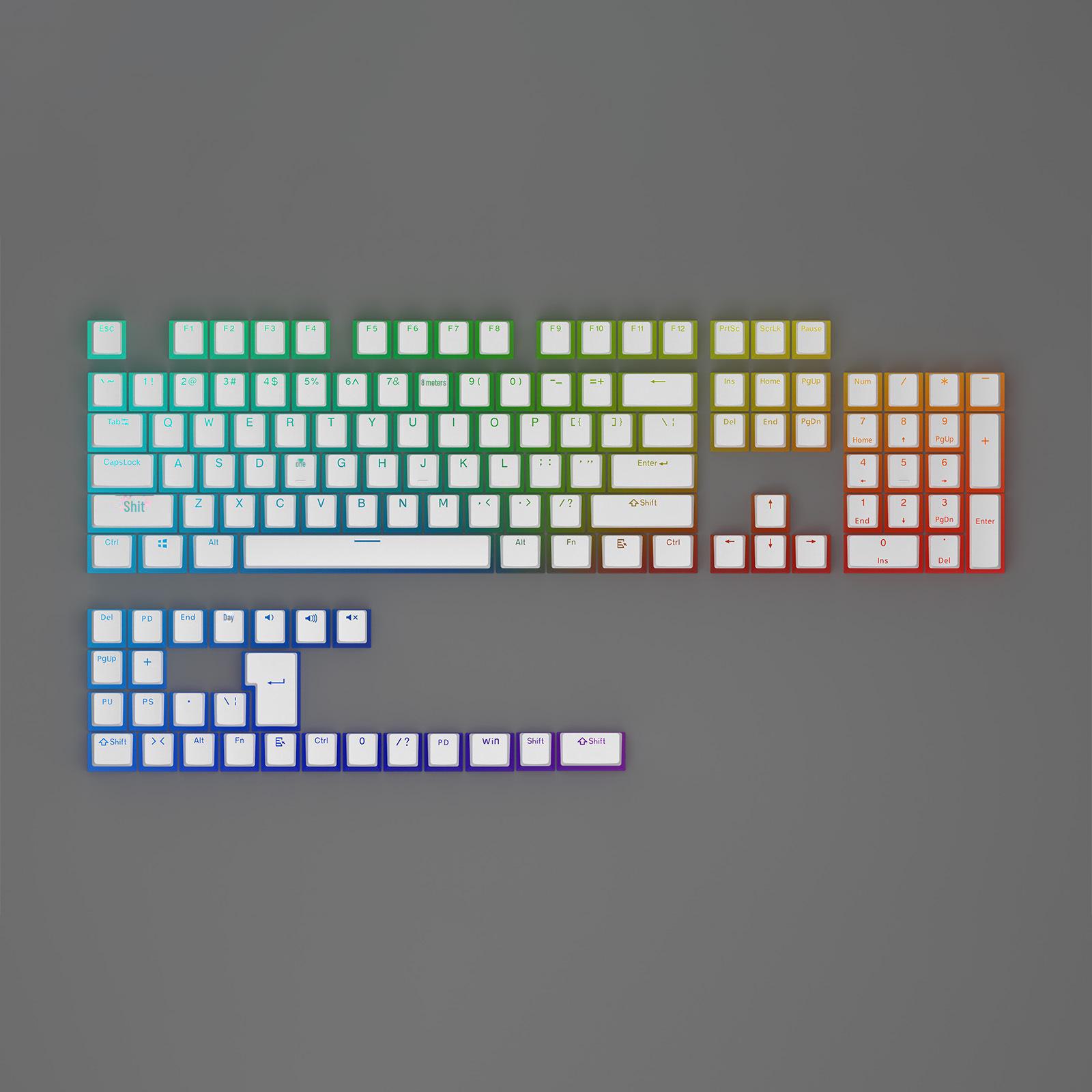 Напівпрозорий двошаровий PBT Pudding Keycap Set для механічних клавіатур 130 keys Full Set білий
Напівпрозорий двошаровий PBT Pudding Keycap Set для механічних клавіатур 130 keys Full Set білий