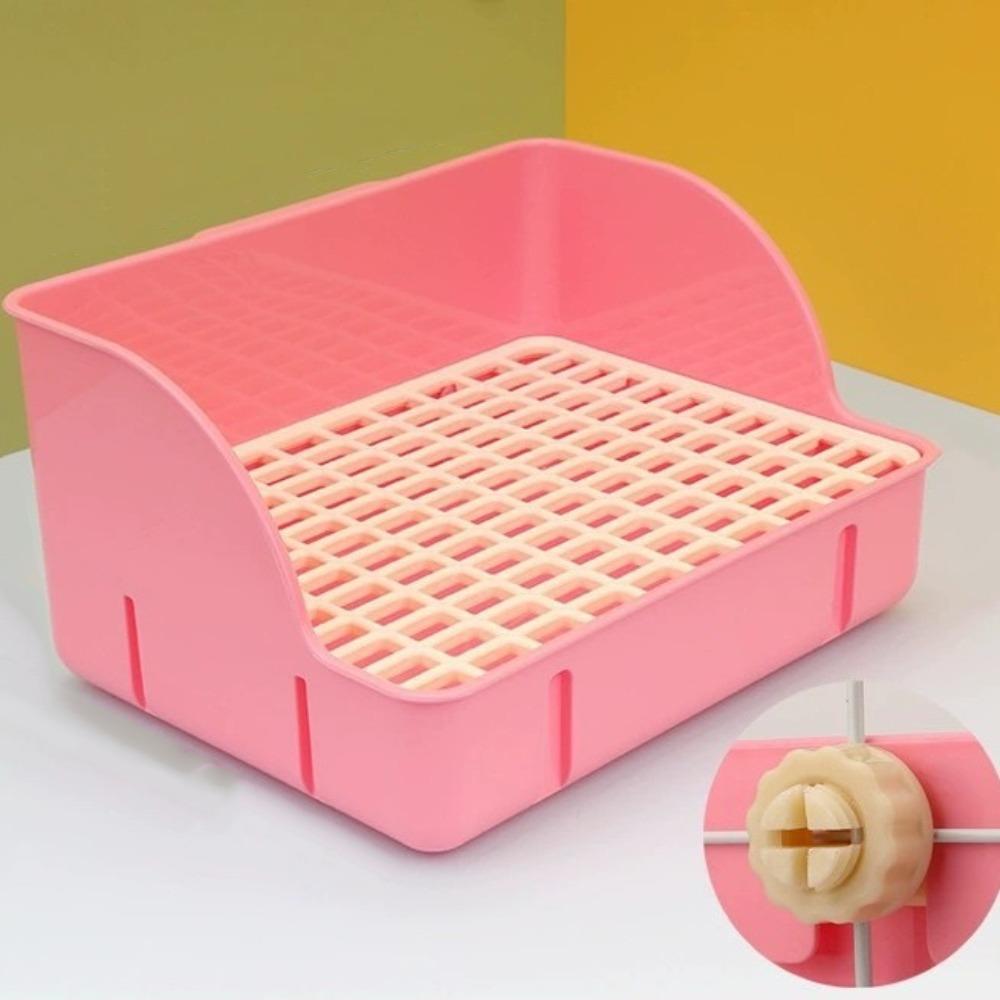 Potty Trainer Rabbit Litter Box Detachable Grids Small Animal Litter Pan for Cage Use Pink Plastic Mesh
Potty Trainer Rabbit Litter Box Detachable Grids Small Animal Litter Pan for Cage Use Pink Plastic Mesh
