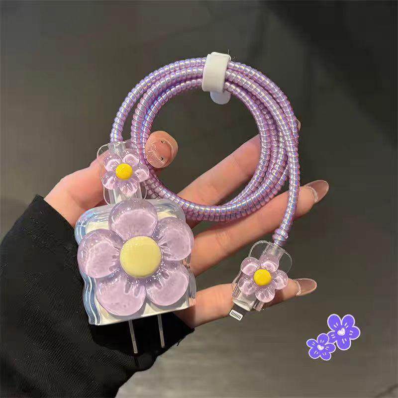New Cute Sakura Data Line Protective Sleeve Flower Cable Charger Protector Cover For Iphone 20W Charger Winder Accessories фіолетовий
New Cute Sakura Data Line Protective Sleeve Flower Cable Charger Protector Cover For Iphone 20W Charger Winder Accessories фіолетовий