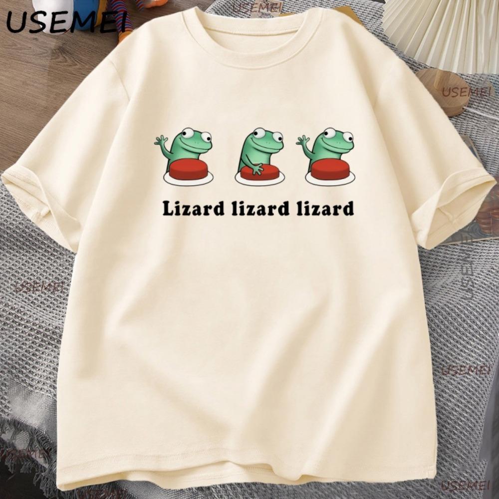 Lizard Meme T-shirt Men and Women Funny Short-sleeved T-shirt Casual Summer Round Neck High-quality Loose T-shirt Street Wear M
Lizard Meme T-shirt Men and Women Funny Short-sleeved T-shirt Casual Summer Round Neck High-quality Loose T-shirt Street Wear M