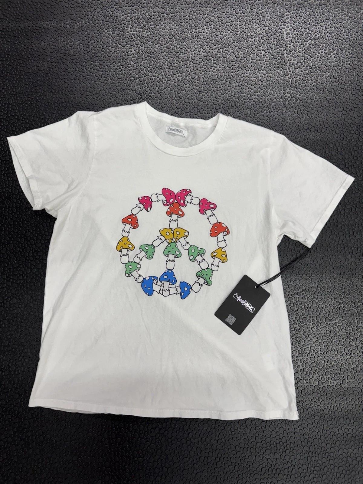 Lauren Moshi Mushroom Peace T-shirt Women Size Large White Short Sleeve NEW 3XL
Lauren Moshi Mushroom Peace T-shirt Women Size Large White Short Sleeve NEW 3XL