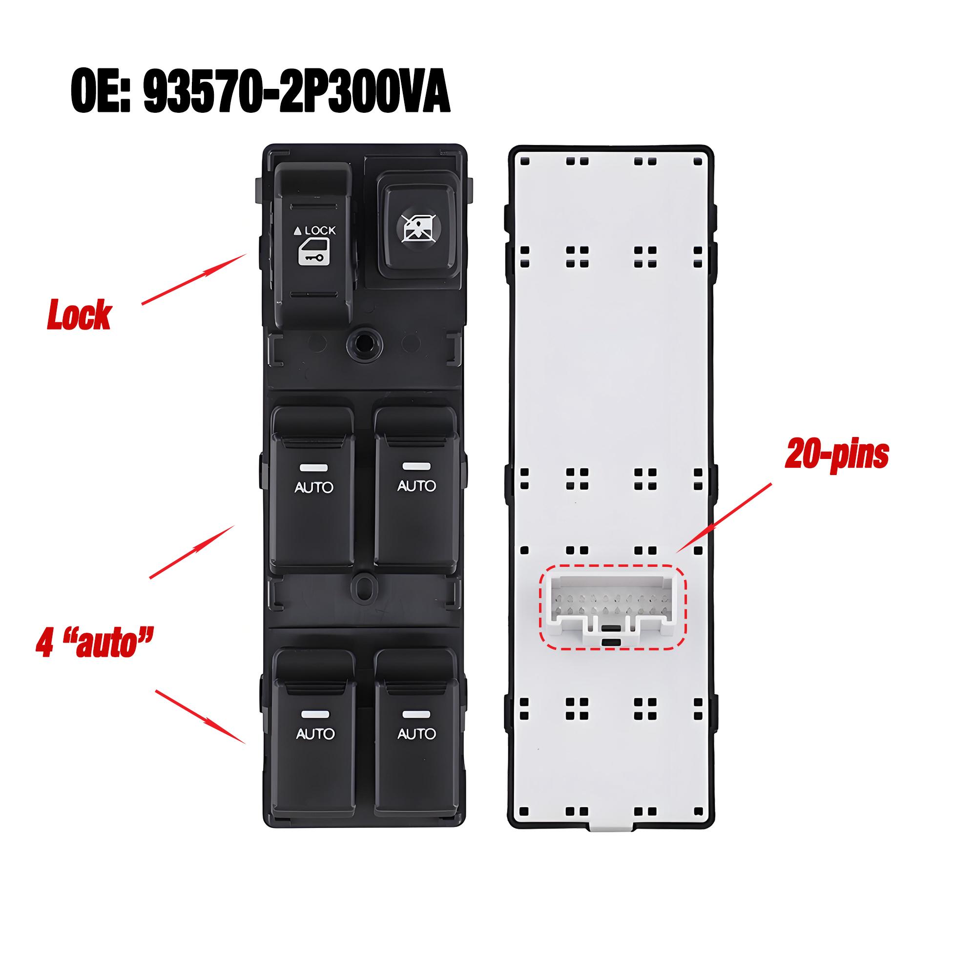 93570-2P300VA 935702P300VA For KIA Sorento 2009 2010 2011 2012 2013 2014,Electric Power Master Window Control Switch Button 4auto 93570-2P300VA
93570-2P300VA 935702P300VA For KIA Sorento 2009 2010 2011 2012 2013 2014,Electric Power Master Window Control Switch Button 4auto 93570-2P300VA