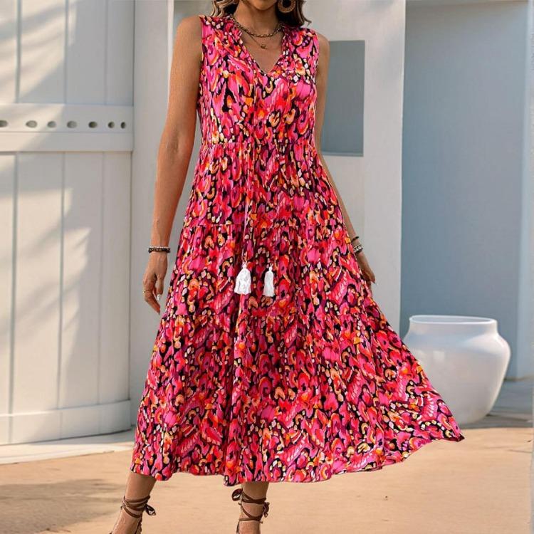 European American Style Summer Abstract Beach Vacation Midi Dress New XL
European American Style Summer Abstract Beach Vacation Midi Dress New XL
