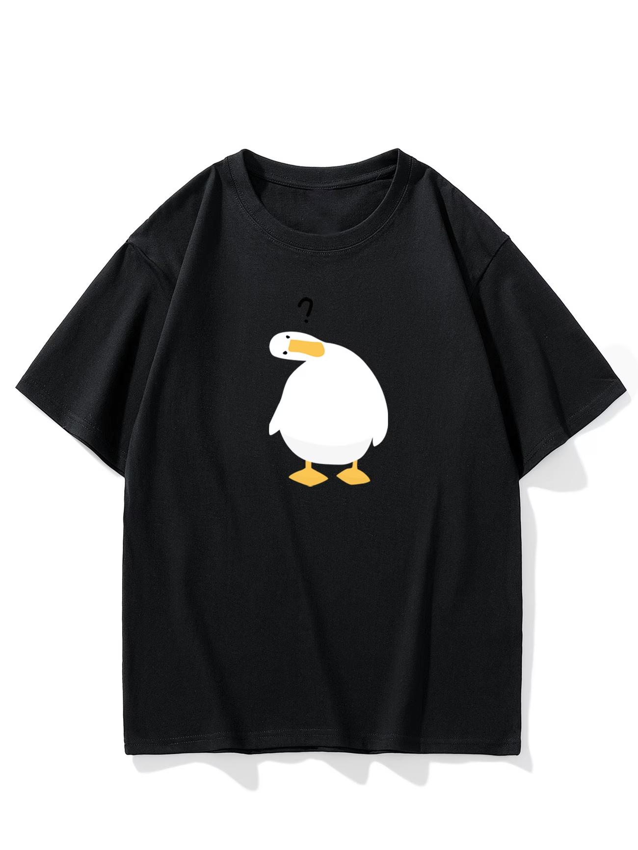 Funny Confused Duck Graphic TShirt Humorous Question Mark Animal Tee Kawaii Summer Short Sleeve Top Unisex Casual Loose Shirt 4XL
Funny Confused Duck Graphic TShirt Humorous Question Mark Animal Tee Kawaii Summer Short Sleeve Top Unisex Casual Loose Shirt 4XL
