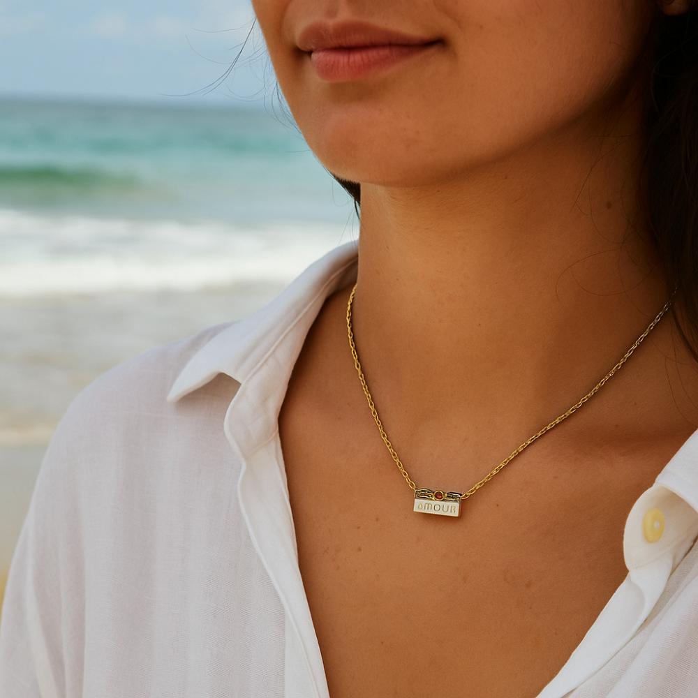 Sweet Charm Enamel Eye Pendant Necklace Wish Card Hexagonal Neck Chain Summer Beach Style 2
Sweet Charm Enamel Eye Pendant Necklace Wish Card Hexagonal Neck Chain Summer Beach Style 2