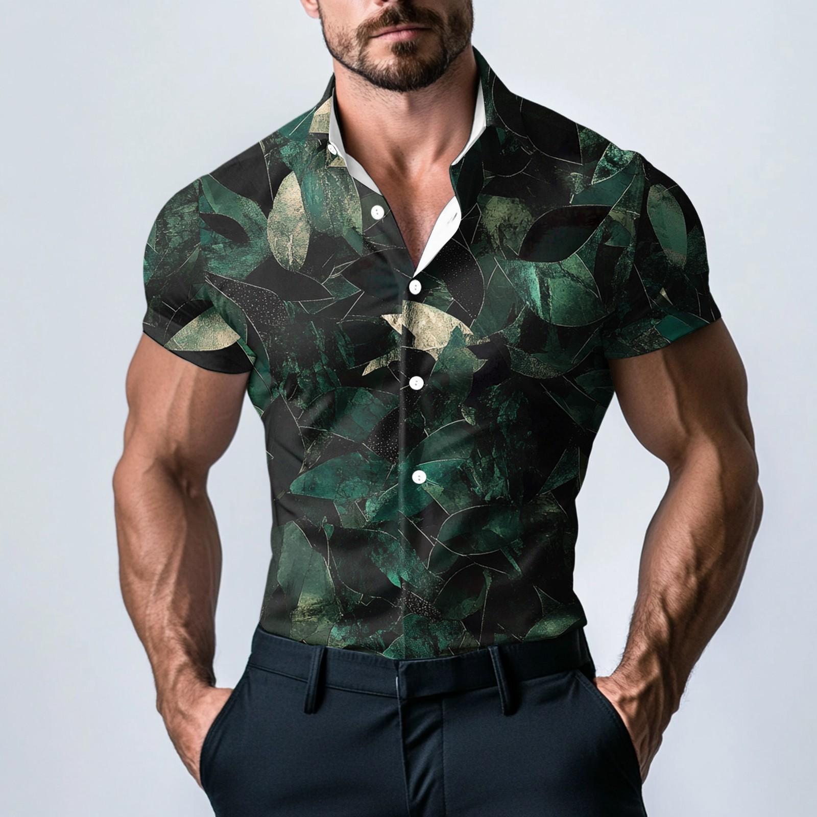 Мужская модная атласная рубашка с коротким рукавом с принтом XXXL
Мужская модная атласная рубашка с коротким рукавом с принтом XXXL