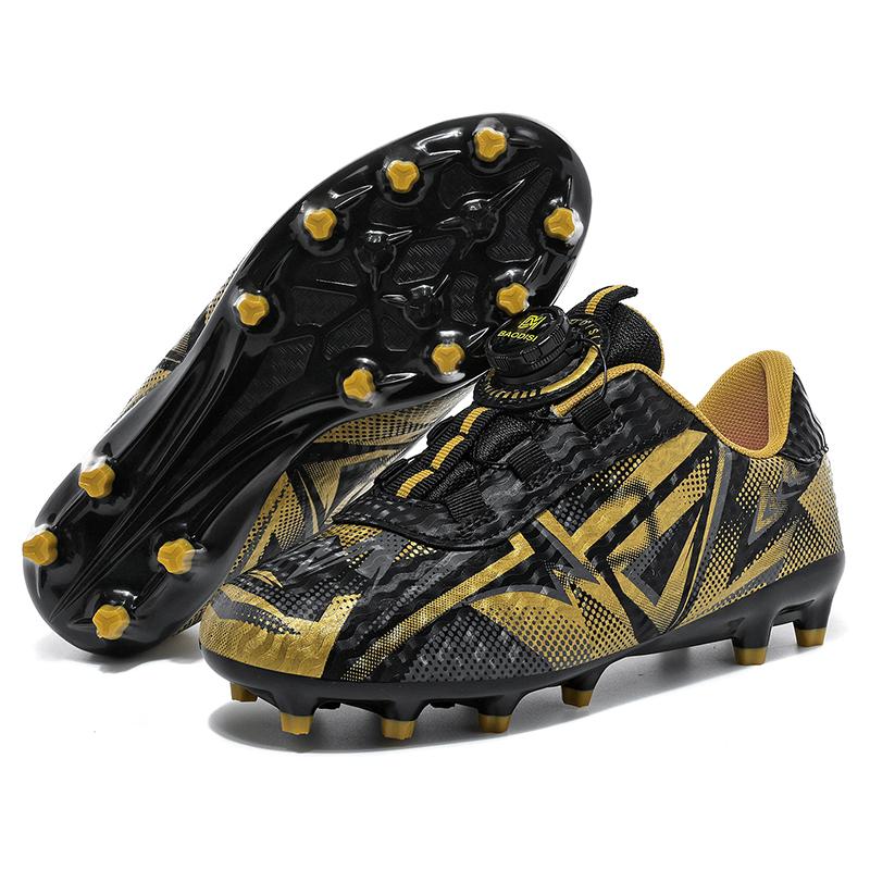 28-39 Kid s Football Shoes with Rotating Buckle and Spikes Soccer Shoes for Boys 28 чёрный/золотой
28-39 Kid s Football Shoes with Rotating Buckle and Spikes Soccer Shoes for Boys 28 чёрный/золотой