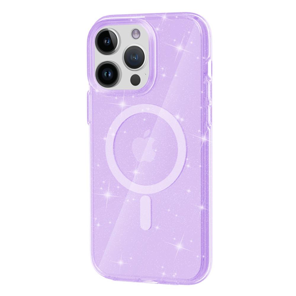 For iPhone 12 Pro Max Case Compatible with MagSafe Glitter Powder PC+TPU Phone Cover Transparent Purple
For iPhone 12 Pro Max Case Compatible with MagSafe Glitter Powder PC+TPU Phone Cover Transparent Purple