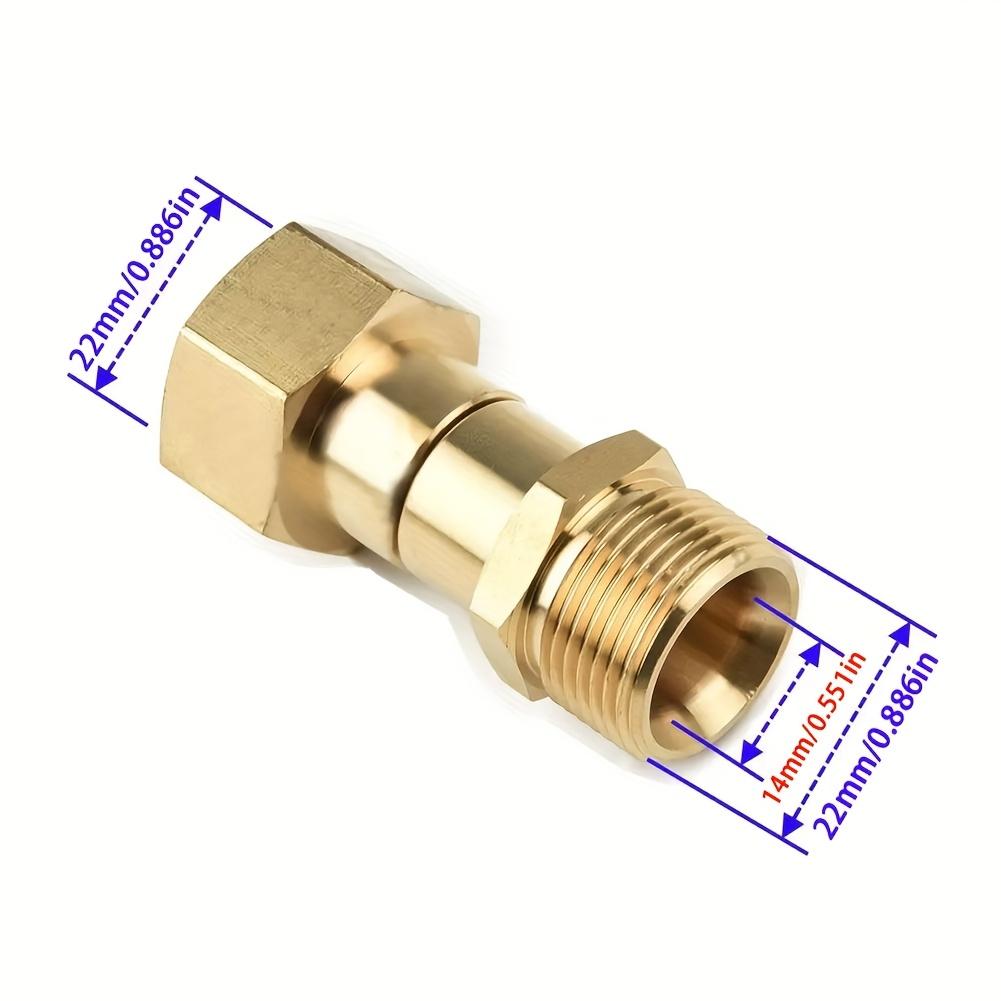 High Pressure Car Wash Swivel Connector, M22 14mm Anti-Tangle Thread, 360° Rotating Hose Adapter for Spray Nozzles
High Pressure Car Wash Swivel Connector, M22 14mm Anti-Tangle Thread, 360° Rotating Hose Adapter for Spray Nozzles