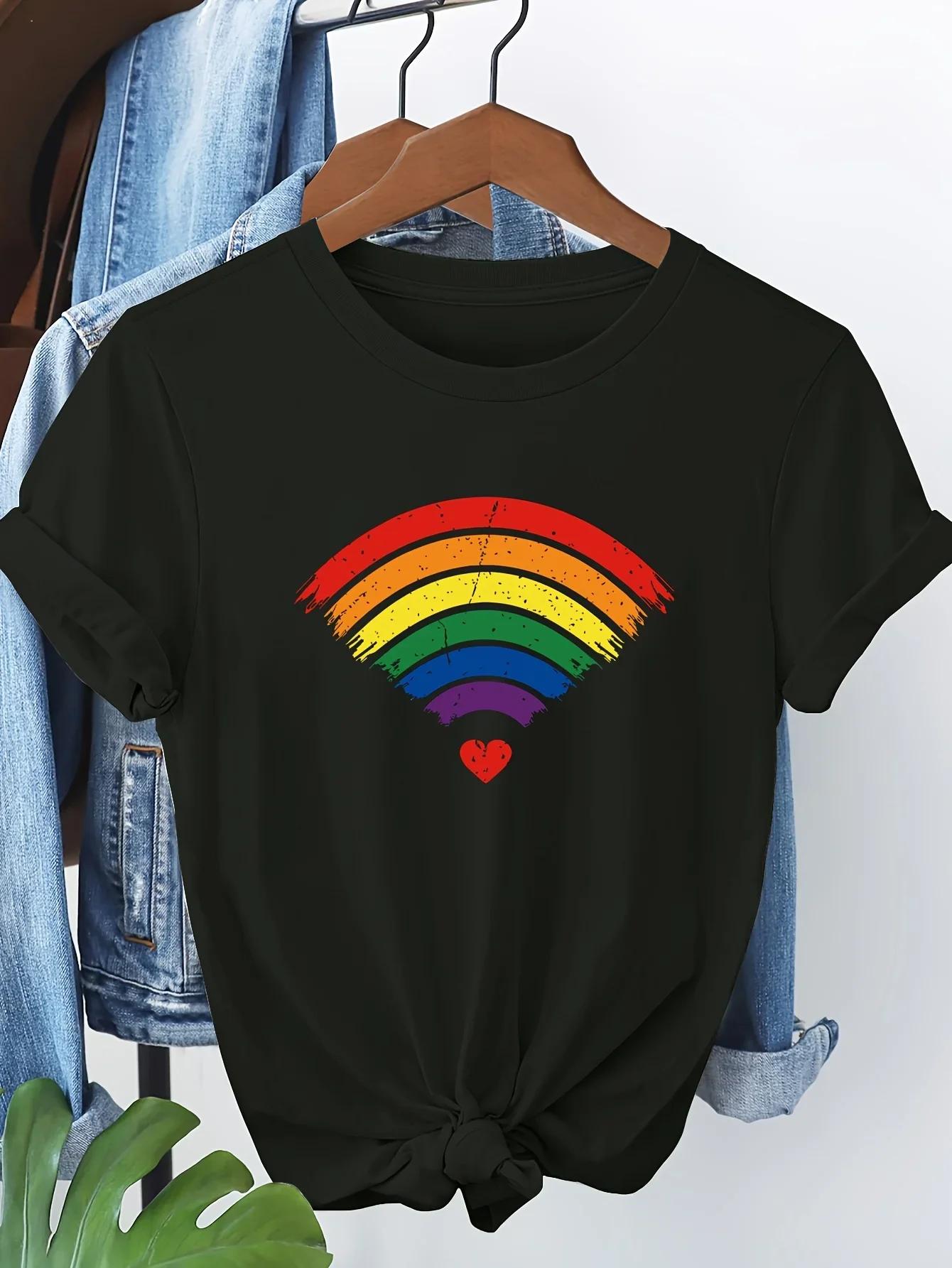 Women s Pride T-Shirt - Rainbow Heart Graphic T-Shirt Women s Everyday Casual Spring Summer Fall Clothing Fashion XXXL
Women s Pride T-Shirt - Rainbow Heart Graphic T-Shirt Women s Everyday Casual Spring Summer Fall Clothing Fashion XXXL