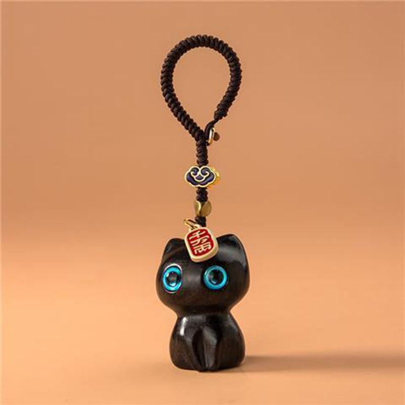 Sandalwood Wooden Cat Keychain Anime Cute Mobile Phone Chain Wooden Pendant Personality Creative Cute Accessories Hand-knitted 10 cm
Sandalwood Wooden Cat Keychain Anime Cute Mobile Phone Chain Wooden Pendant Personality Creative Cute Accessories Hand-knitted 10 cm