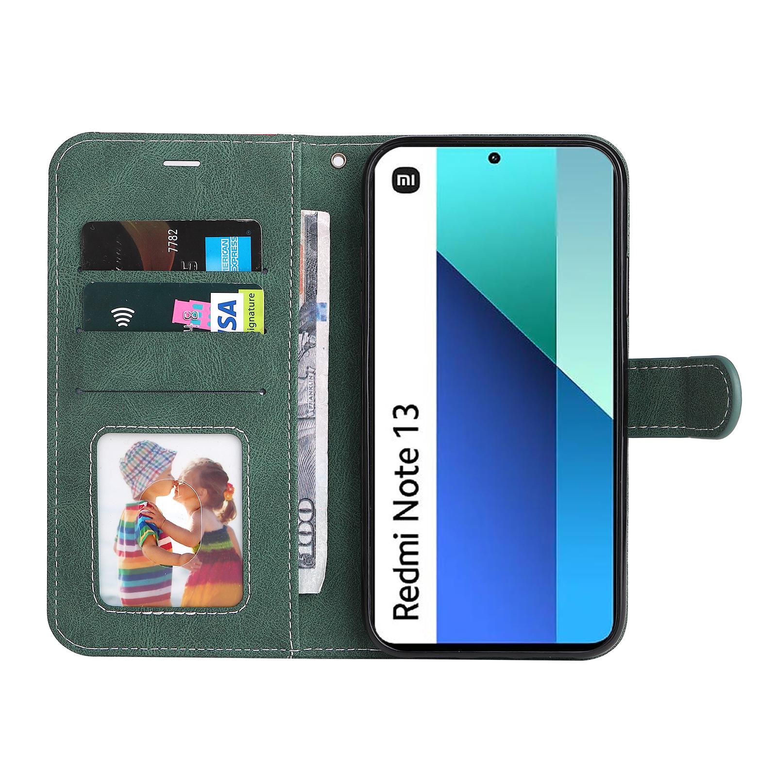 For Xiaomi Redmi Note 13 4G Leather Case Three-color Splicing Phone Cover Green
For Xiaomi Redmi Note 13 4G Leather Case Three-color Splicing Phone Cover Green