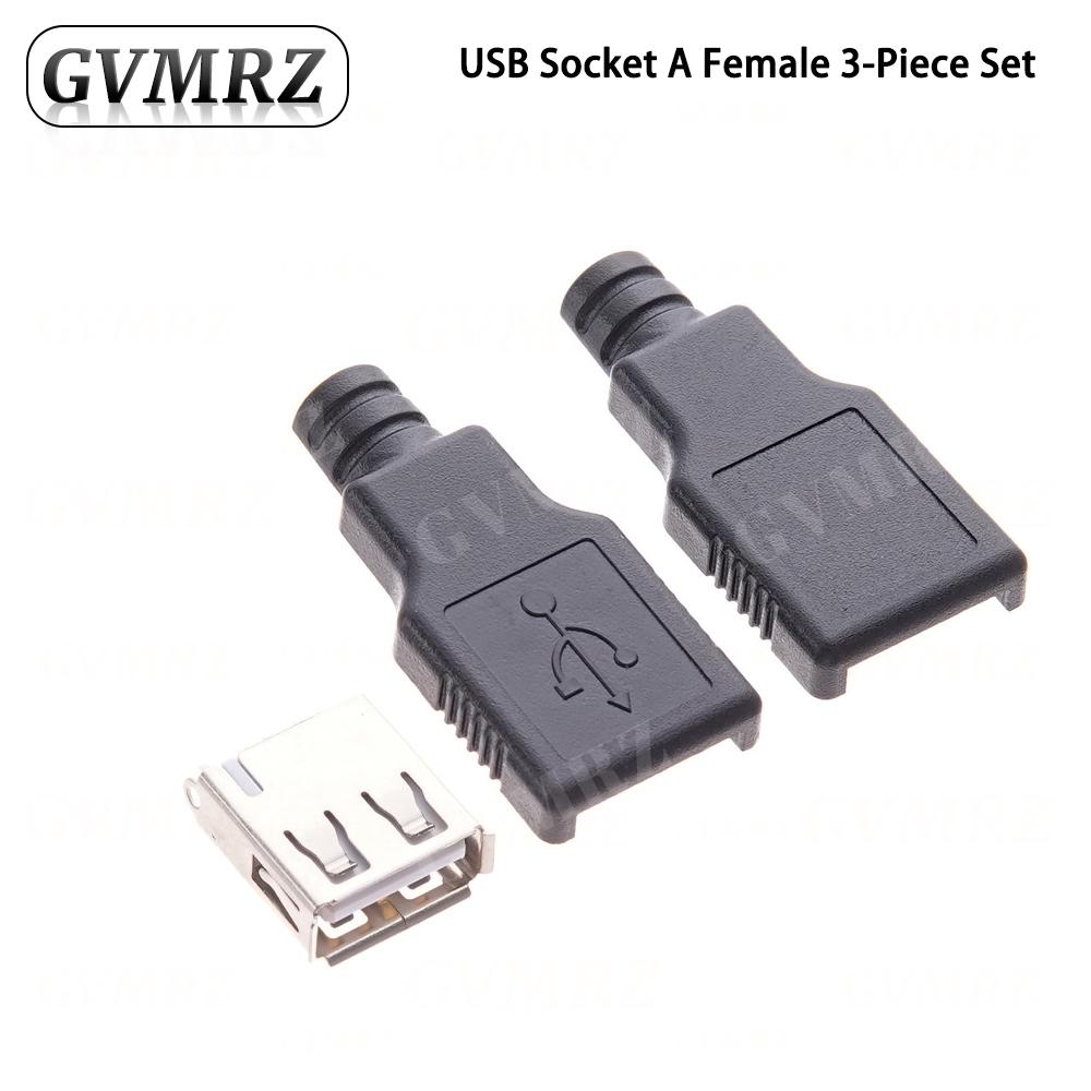 10PCS Type A Male Female USB 4 Pin Plug Socket Connector With Black Plastic Cover Type-A DIY Kits
10PCS Type A Male Female USB 4 Pin Plug Socket Connector With Black Plastic Cover Type-A DIY Kits