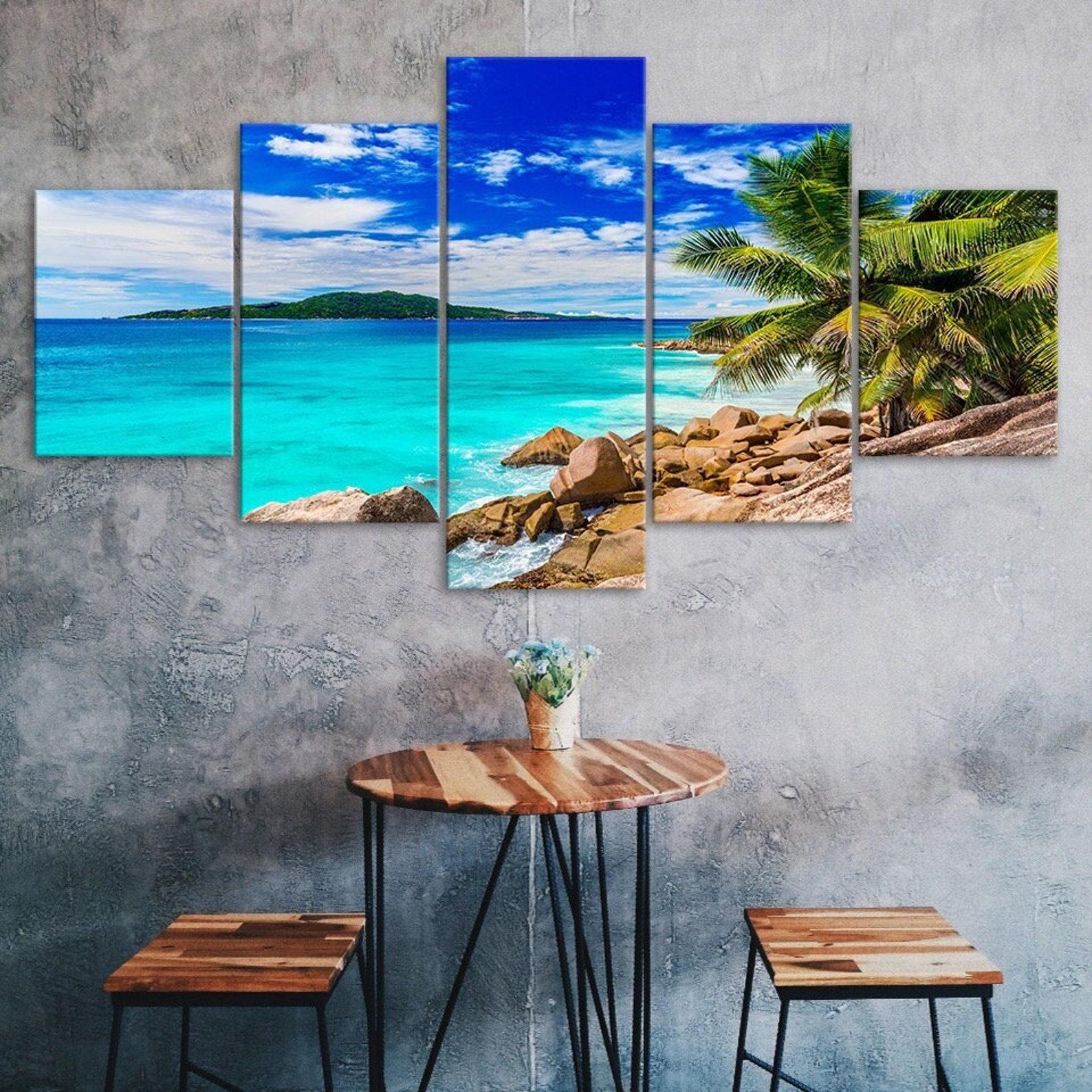 Beach Island Palm Trees Scene 5 Piece Five Panel Canvas Print Modern Wall Art Poster Home Decor Gift For Him For Her 20X35 20X45 20X55CM
Beach Island Palm Trees Scene 5 Piece Five Panel Canvas Print Modern Wall Art Poster Home Decor Gift For Him For Her 20X35 20X45 20X55CM