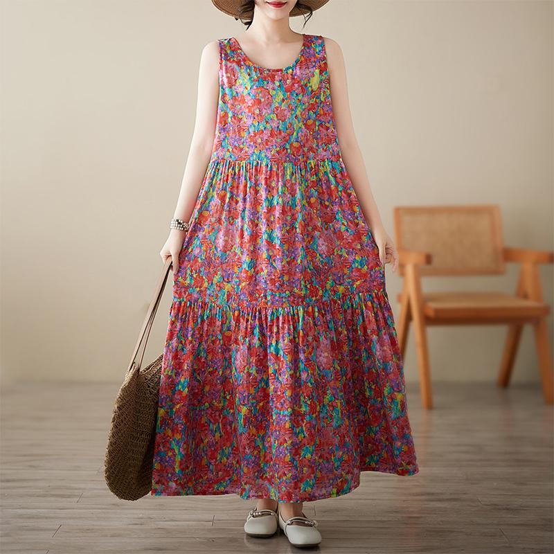 DIMANAF 2025 New Summer Women Plus Size Loose Vintage Floral Printing Dress Basic Sundress Casual Long Dress One Size красный
DIMANAF 2025 New Summer Women Plus Size Loose Vintage Floral Printing Dress Basic Sundress Casual Long Dress One Size красный