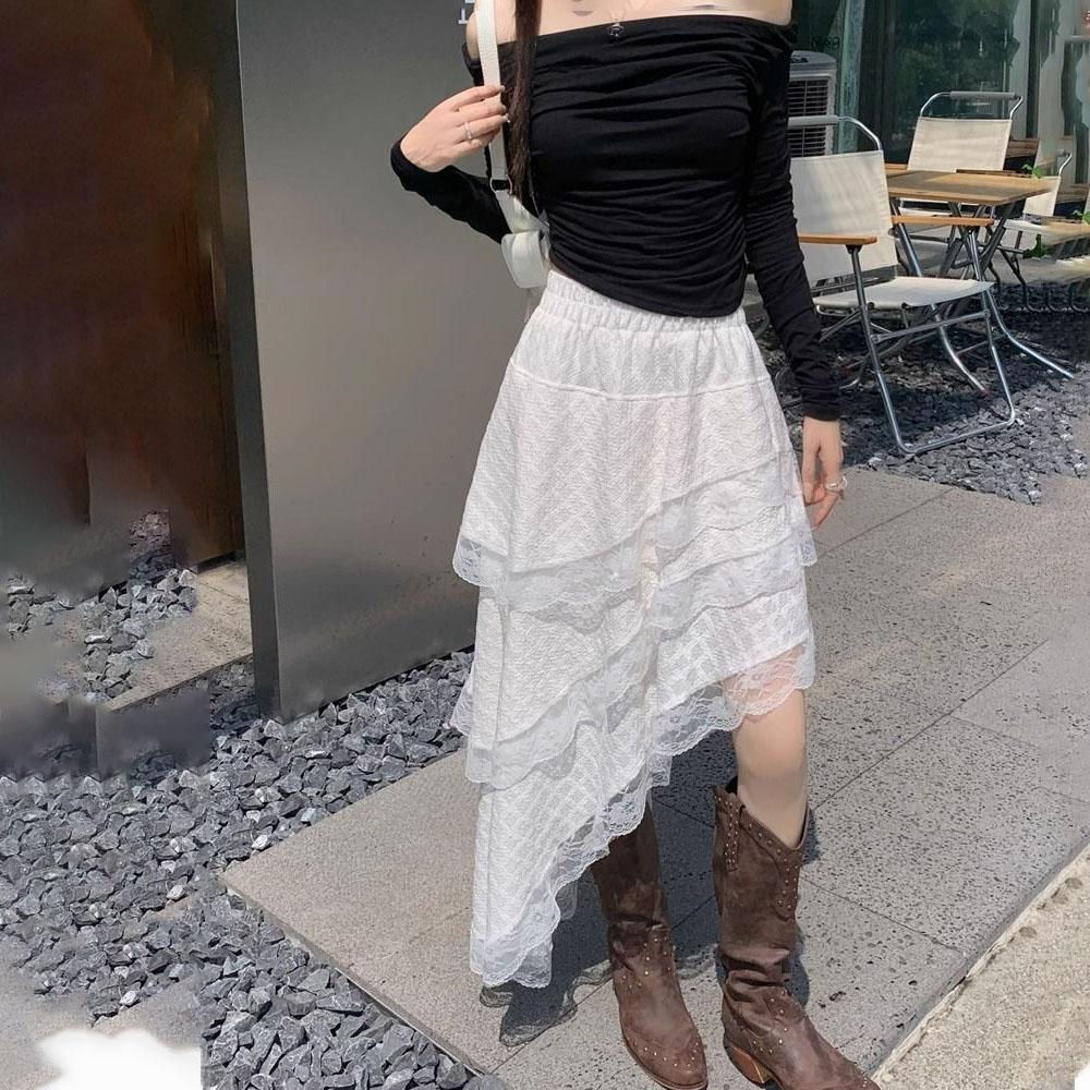 Женская белая асимметричная многоярусная юбка макси с кружевной отделкой - Эластичная талия, завышенная талия, осеннее платье с оборками XL белый
Женская белая асимметричная многоярусная юбка макси с кружевной отделкой - Эластичная талия, завышенная талия, осеннее платье с оборками XL белый